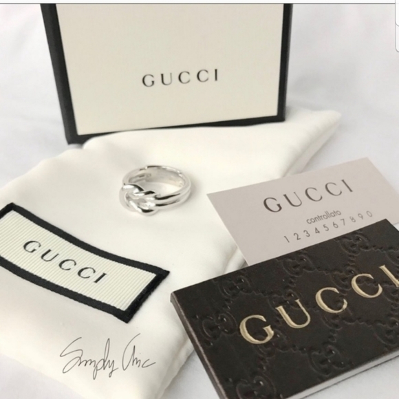 NWT authentic gucci knot sterling silver ring - Picture 5 of 8